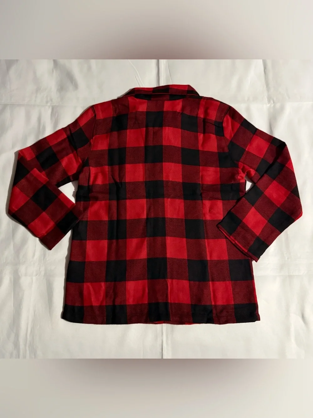 NWT Old Navy Red & Black Flannel Print Pajamas & Slippers Set